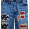 Your Old Worn Out Favorite Jeans Americana Lounge Shorts(Your Old Worn Out Favorite Jeans Americana Lounge Shorts) -Cozy Vibes Store ms20059jm 1