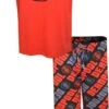 Marvel Comics Deadpool Guys Pajama Set(Marvel Comics Deadpool Logo Pajamas) -Cozy Vibes Store mvdp01pmn 1