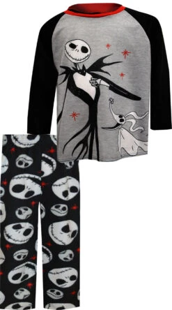 Nightmare Before Christmas Jack And Zero Kids Fleece Pajama(Nightmare Before Christmas Jack And Zero Kids Fleece Pajama)