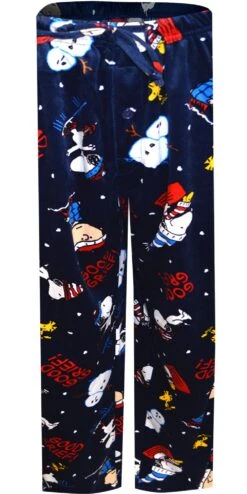 Peanuts Charlie Brown Winter Fun Silky Fleece Loungepant(Peanuts Charlie Brown Christmas Silky Fleece Loungepant)