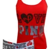 LOVE PINK Panther Red Hot Shortie Pajama(Love Pink Panther Red Hot Shortie Pajama) -Cozy Vibes Store pp31dr 1