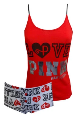 LOVE PINK Panther Red Hot Shortie Pajama(Love Pink Panther Red Hot Shortie Pajama)