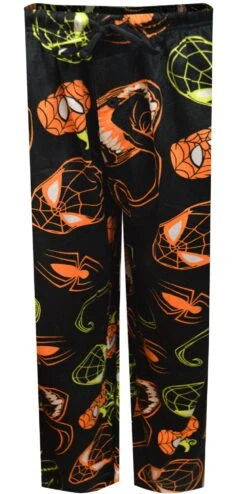 Marvel Comics Spiderman Halloween Silky Fleece Lounge Pants(Marvel Comics Spiderman Halloween Silky Fleece Lounge Pants)