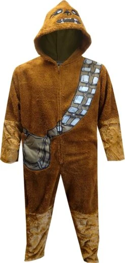 Star Wars Dress Like Chewbacca Hooded Union Suit Pajama(Star Wars Dress Like Chewbacca Hooded Union Suit Pajama)