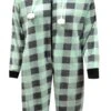 Mint Green And Gray Buffalo Plaid Print Hooded Onesie(Mint Green And Gray Buffalo Plaid Print Hooded Onesie) 1 Mint Green And Gray Buffalo Plaid Print Hooded Onesie(Mint Green And Gray Buffalo Plaid Print Hooded Onesie) -Cozy Vibes Store tp940m 1