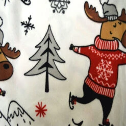 Ice Skating Woodland Moose White Cuffed Sleep Pants(Ice Skating Woodland Moose White Cuffed Sleep Pants) -Cozy Vibes Store un41920be 2 834769db 332c 4367 bf62 c52fdbfbc4f6