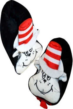 Dr Seuss Cat In The Hat Kids Plush Slippers(Dr Seuss Cat In The Hat Kids Plush Slippers)