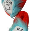 Dr Seuss Thing 1 And Thing 2 Kids Plush Slippers(Dr Seuss Thing 1 And Thing 2 Kids Plush Slippers)