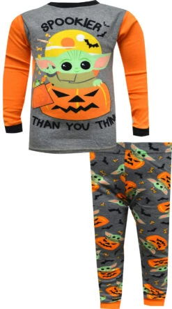 Star Wars Mandalorian Spookier Than You Think Halloween Pajamas(Star Wars Mandalorian Spookier Than You Think Halloween Pajamas)