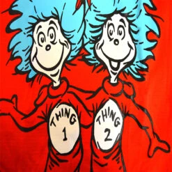 Dr. Seuss Thing One And Thing Two Seamless Boyshort(Dr Seuss Thing One And Thing Two Seamless Boyshort) -Cozy Vibes Store w160tg600 3