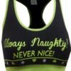 Dr. Seuss Grinch Inspired Always Naughty Seamless Bra(Dr Seuss Grinch Inspired Always Naughty Seamless Bra) -Cozy Vibes Store w501me001 1
