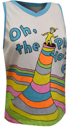Dr. Seuss Oh The Places You'll Go Tank Top(Dr Seuss Oh The Places Youll Go Tank Top)