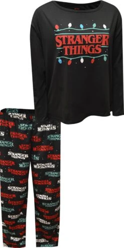 Stranger Things Logo And Lights Silky Fleece Pajama(Stranger Things Logo And Lights Silky Fleece Pajama) -Cozy Vibes Store w8701205ss 1 0cf3208e 13e2 4c86 b576 26586524089b