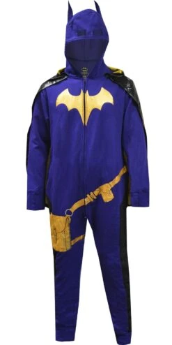 DC Comics Batgirl Foil Logo One Piece Pajama With Cape(Dc Comics Batgirl Foil Logo One Piece Pajama With Cape)