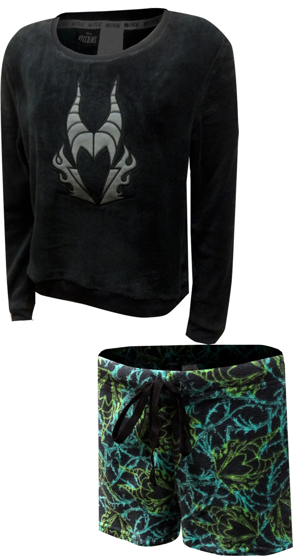 Disney Sleeping Beauty Maleficent Plush Shortie Pajama Set(Disney Villains Maleficent Plush Shortie Pajama Set) 6 Disney Sleeping Beauty Maleficent Plush Shortie Pajama Set(Disney Villains Maleficent Plush Shortie Pajama Set) - Image 4