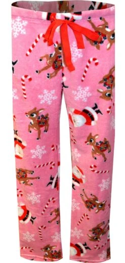 Rudolph The Red-Nosed Reindeer And Santa Plush Lounge Pants(Rudolph The Red Nosed Reindeer And Santa Plush Lounge Pants) -Cozy Vibes Store wf19510pt 2