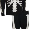 Skeleton Glow In The Dark Ladies Plus Size Pajama(Skeleton Glow In The Dark Ladies Plus Size Pajama) -Cozy Vibes Store wf21145sspl 1