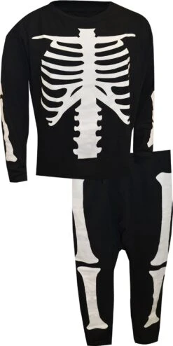 Skeleton Glow In The Dark Ladies Plus Size Pajama(Skeleton Glow In The Dark Ladies Plus Size Pajama)
