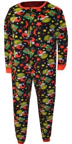 Dr Seuss Grinch Merry Whatever Drop Seat Womens Onesie Union Suit(Dr Seuss Grinch Merry Whatever Onesie Union Suit With Drop Seat)