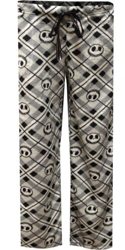 Nightmare Before Christmas Jack Skellington Plaid Plush Lounge Pant(Nightmare Before Christmas Jack Skellington Plaid Plush Lounge Pant 1)