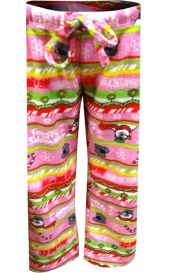 Frosty The Snowman Pink Plush Junior Cut Lounge Pant(Frosty The Snowman Pink Plush Loungepant)