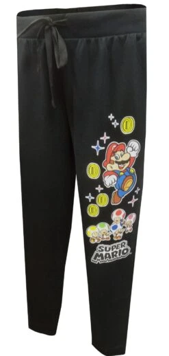 Nintendo Super Mario Black Jogger Lounge Pants(Nintendo Super Mario Black Jogger Lounge Pants)