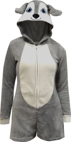 Plush Big Bad Wolf Hooded Romper Onesie Pajama(Plush Big Bad Wolf Hooded Romper Onesie Pajama)