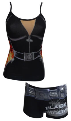 Marvel Comics Avengers Black Widow Cami & Panty Set(Marvel Comics Avengers Black Widow Cami Panty Set)