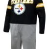 Pittsburgh Steelers One Piece Union Suit Hooded Pajama(Pittsburgh Steelers One Piece Union Suit Hooded Pajama) -Cozy Vibes Store xhm0522 1