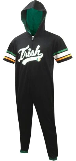 Irish Pride St Patty's Day Hooded One Piece Pajama(Irish Pride Hooded One Piece Pajama)